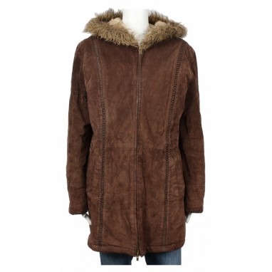 Дамско кожено яке с качулка Wilsons Leather