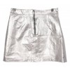 Дамска сребърна кожена пола Zara Woman